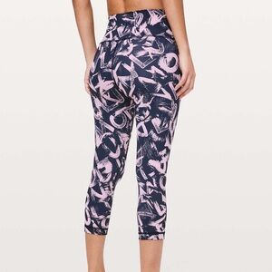 Lululemon Leggings 10 Womens Graffiti Wunder Under High Rise Full On Mid Length